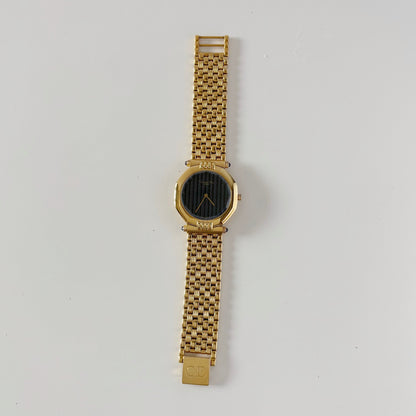 Dior 1990s Octagon Gold Plated Watch (Large)