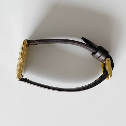 Gucci 1990s Gold Dial Tank Watch