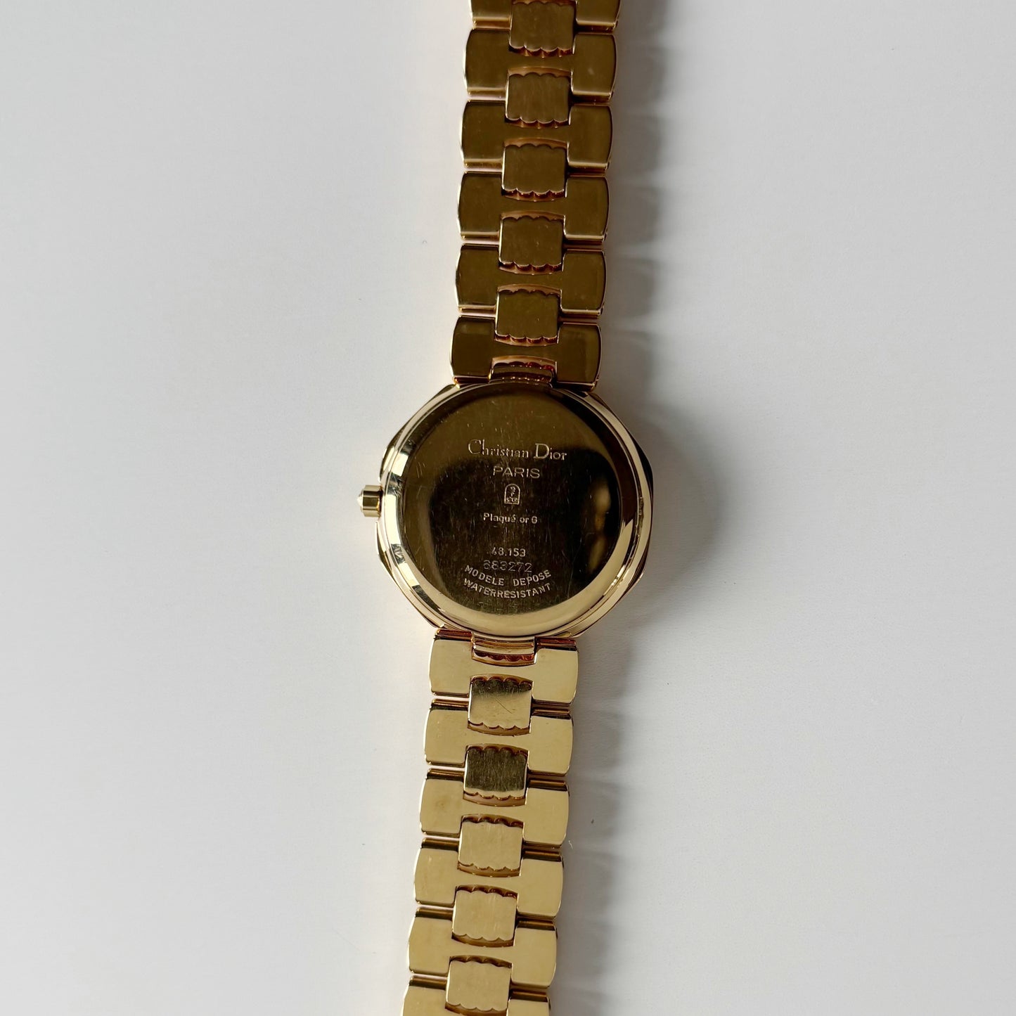 Dior 1990s Octagon Dial Gold Plated Watch