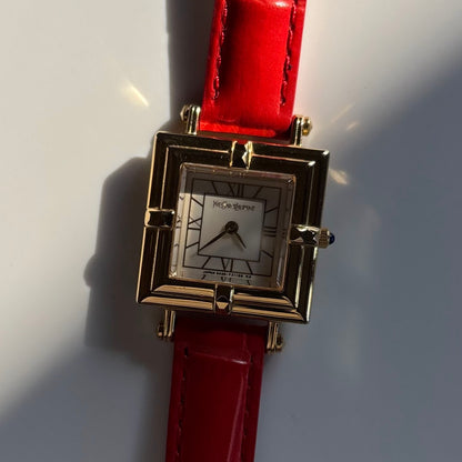 Yves Saint Laurent 1990s Square Dial Gold Plated Watch