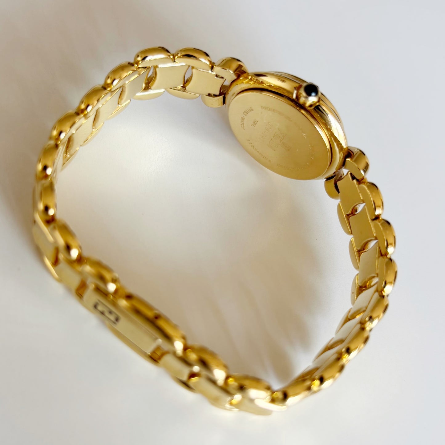 Fendi 1990s Seashell Dial Gold Plated Watch