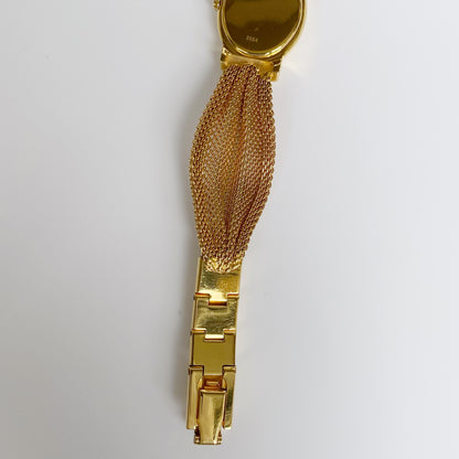 Dior 1990s Oval Dial Gold Plated Watch