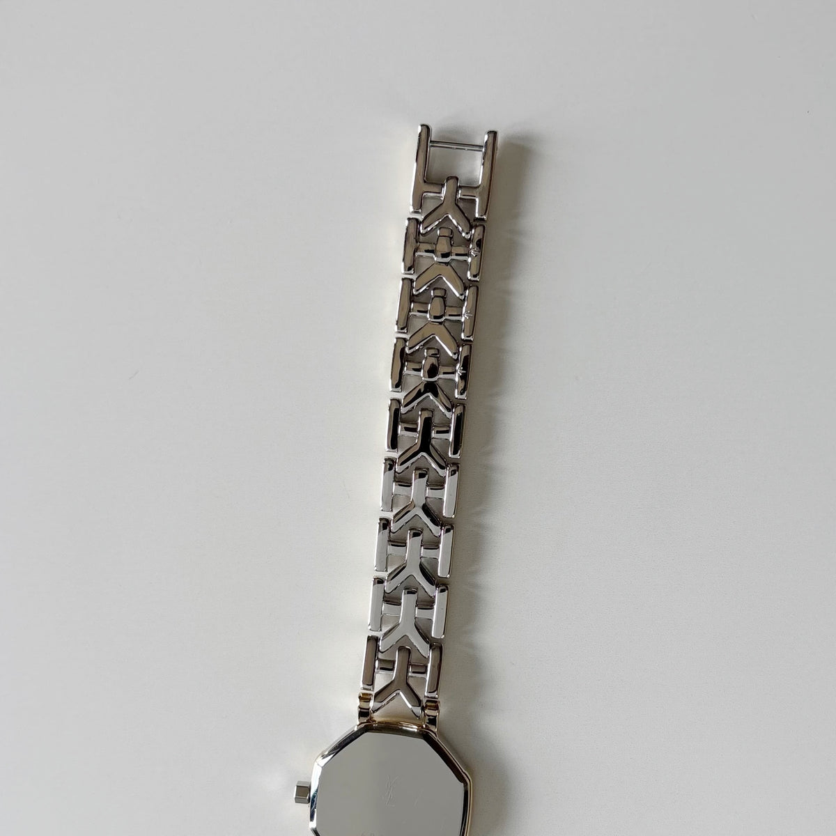 Yves Saint Laurent 1990s Octagon Gold Plated Two Tone Watch