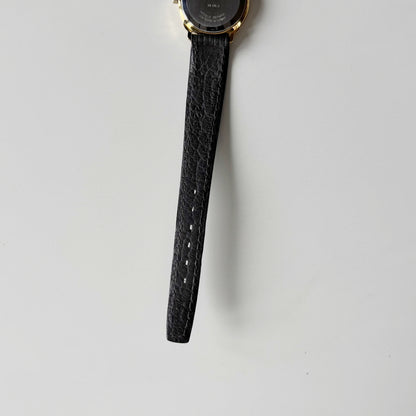 Dior 1990s Date Round Dial Gold Plated Watch