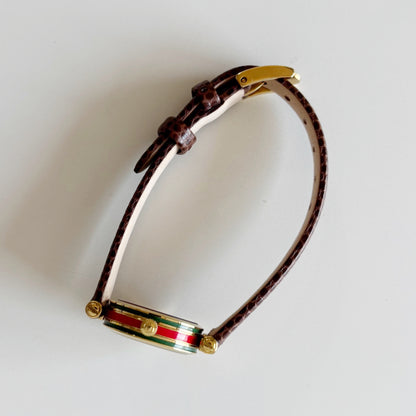 Gucci 1990s Round Dial Gold Plated Watch