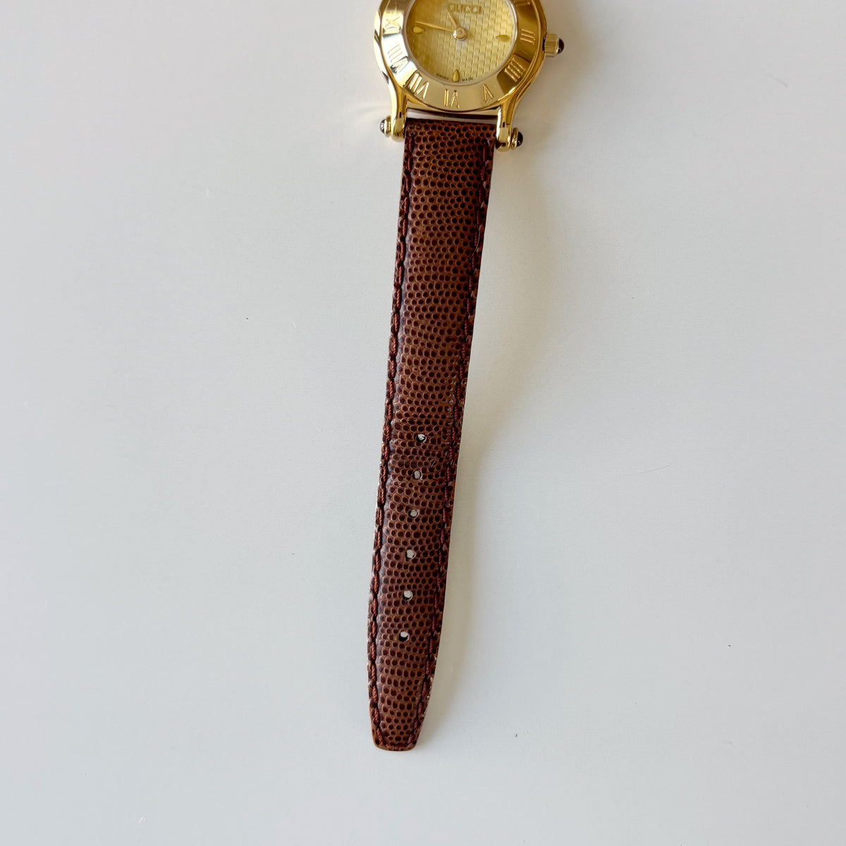 Gucci 1990s Gold Dial Gold Plated Watch