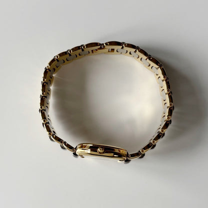 Dior 1990s Octagon Gold Plated Two Tone Watch