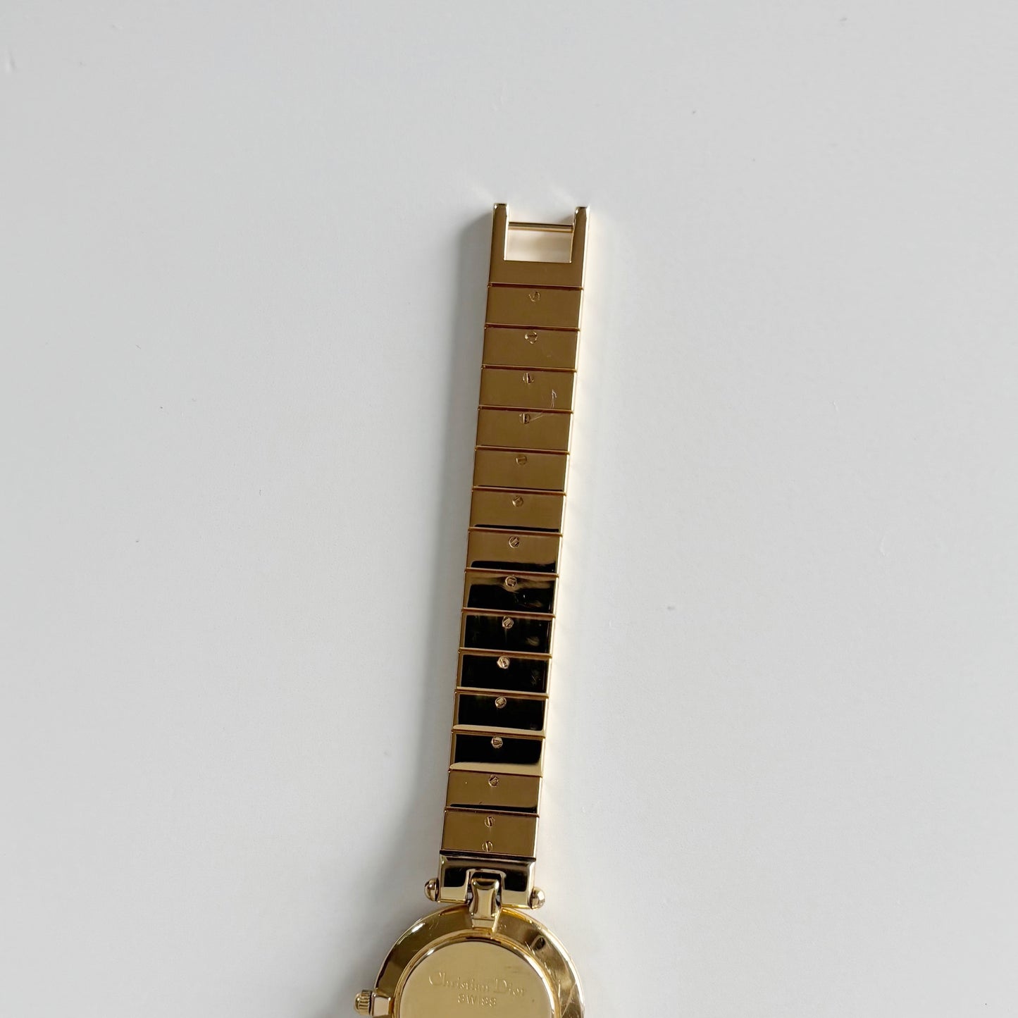 Dior 1990s Round Dial Gold Plated Watch