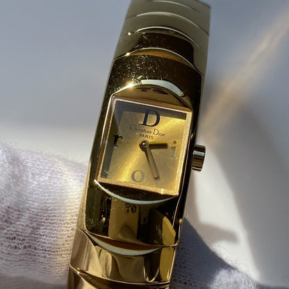 Dior Early 2000s Diorific Gold Plated Watch