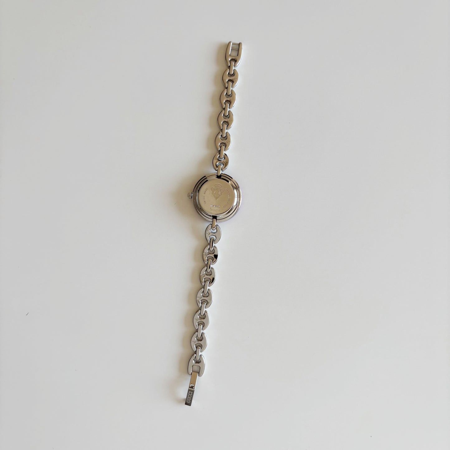 Gucci 1990s Interchangeable Bezel Stainless steel Watch with 6 bezels, case (165mm)