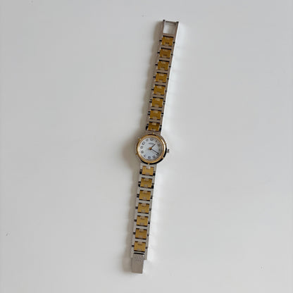 Hermes 1990s Clipper Two Tone Watch