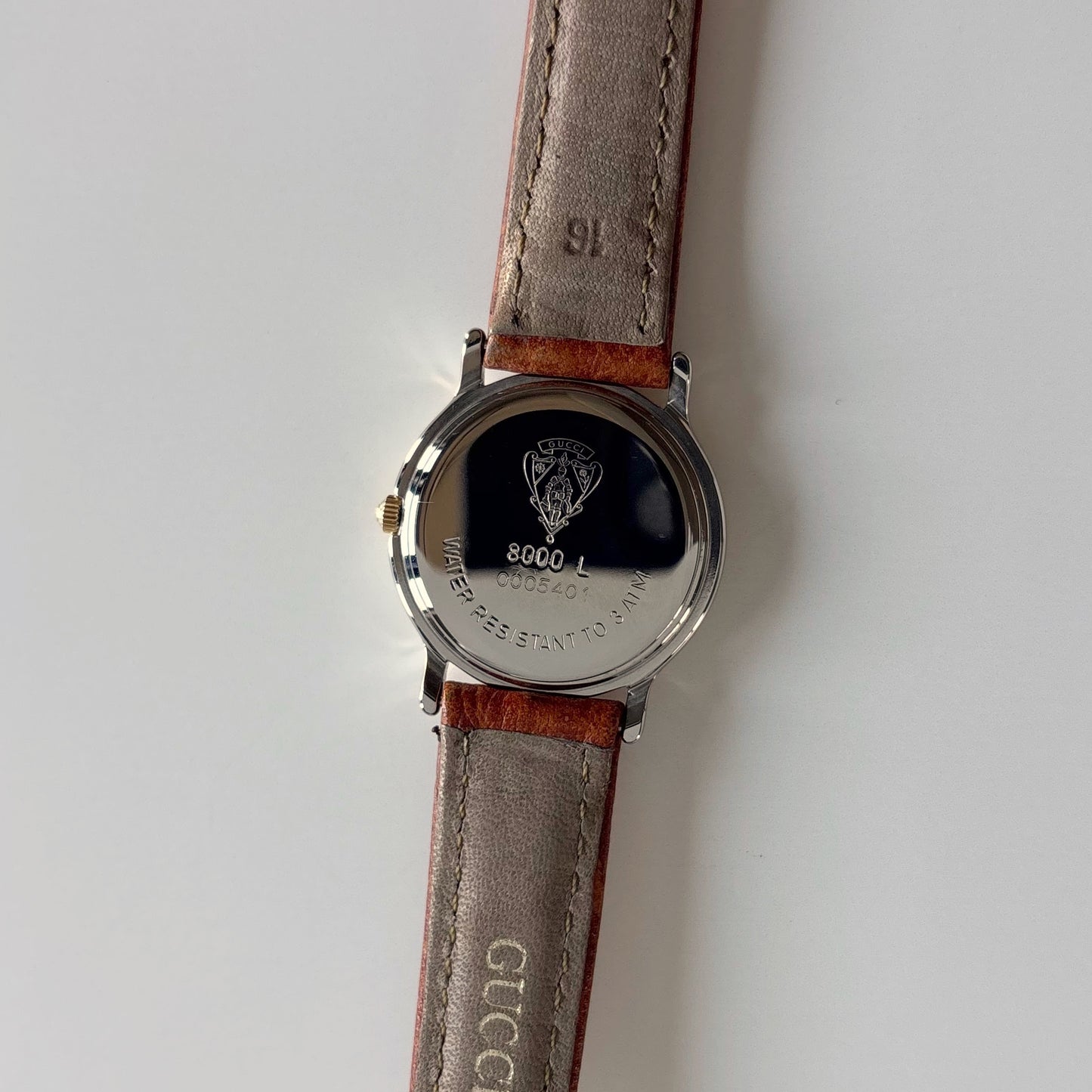 Gucci 1990s Date Round Dial Two Tone Watch