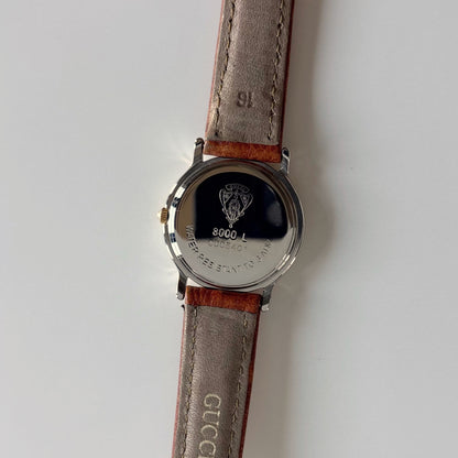 Gucci 1990s Date Round Dial Two Tone Watch
