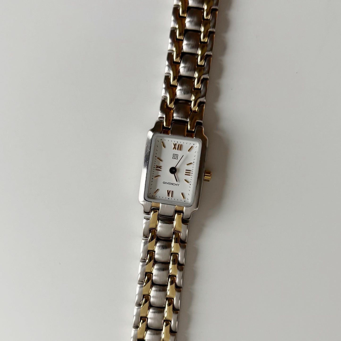 Givenchy 1990s Tank Two Tone Watch