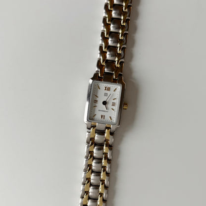 Givenchy 1990s Tank Two Tone Watch