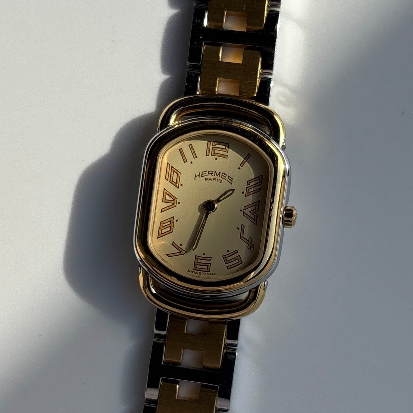 Hermes 1990s Rallye Two Tone Watch
