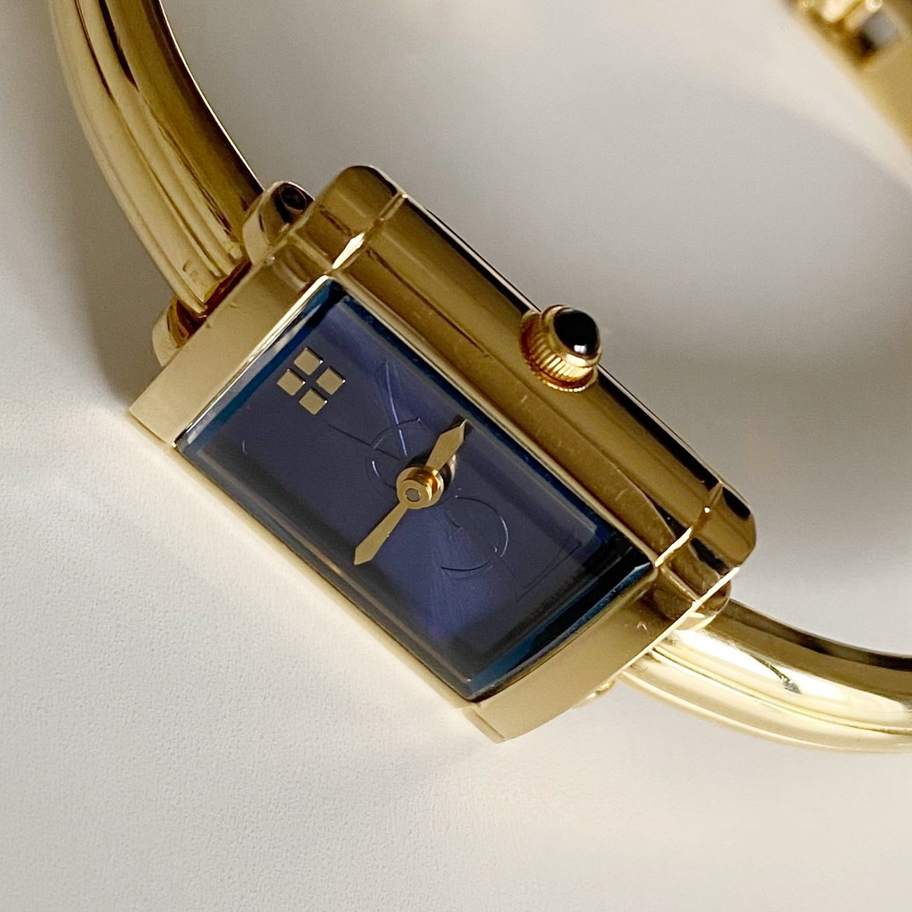 Yves Saint Laurent 1990s Gold Plated Bangle Watch