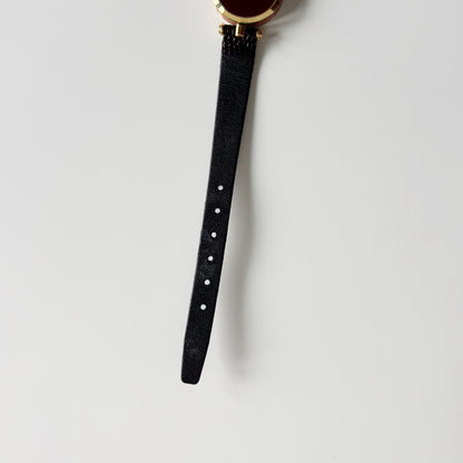 Gucci 1990s Sherry Round Dial Gold Plated Watch