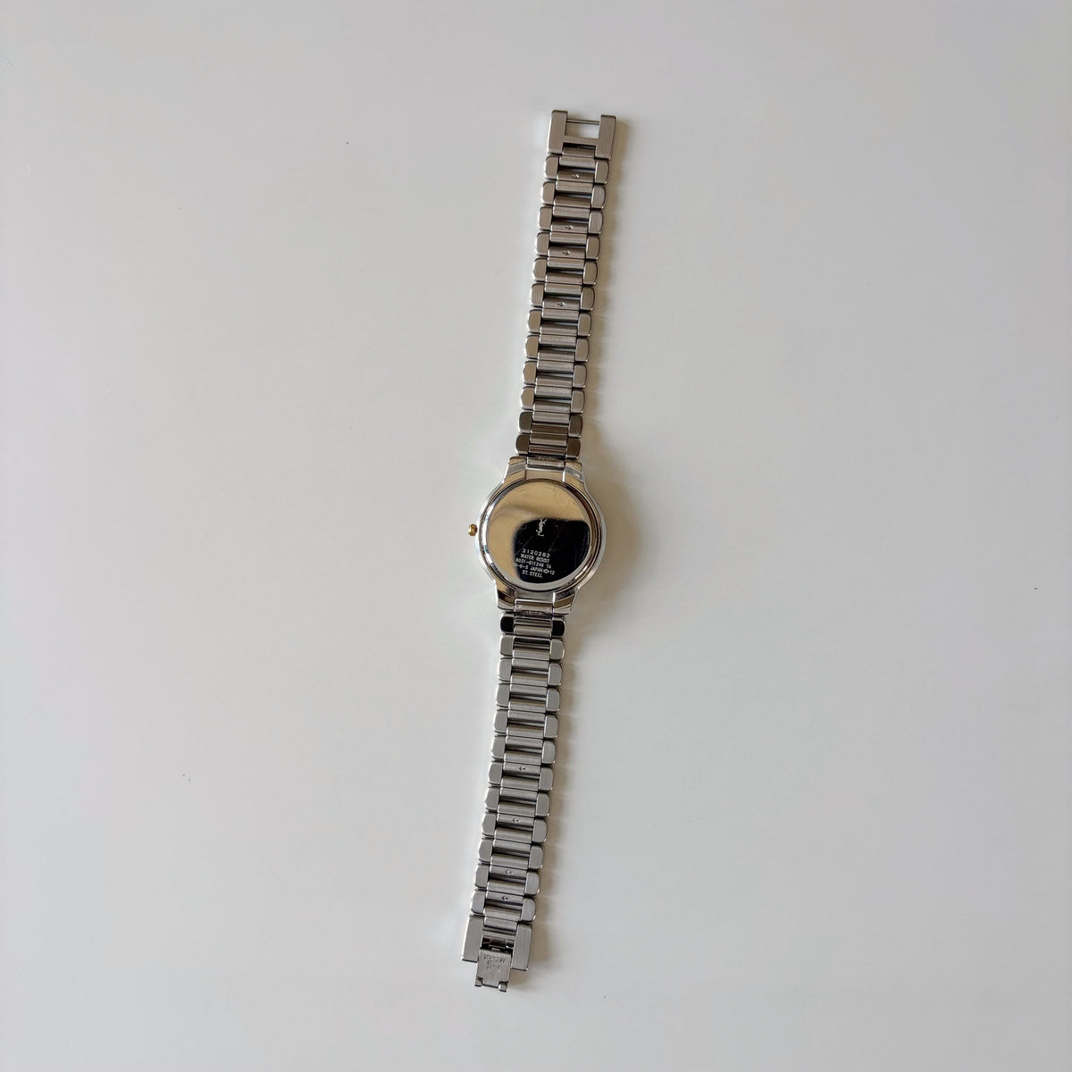 Yves Saint Laurent 1990s Round Dial Two-Tone Gold-Plated Watch (Large)