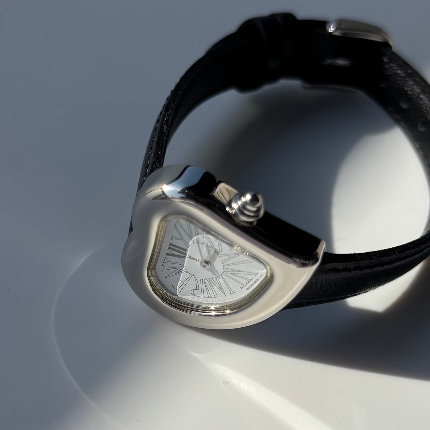 Yves Saint Laurent 1990s Heart Shaped Dial Silver Watch