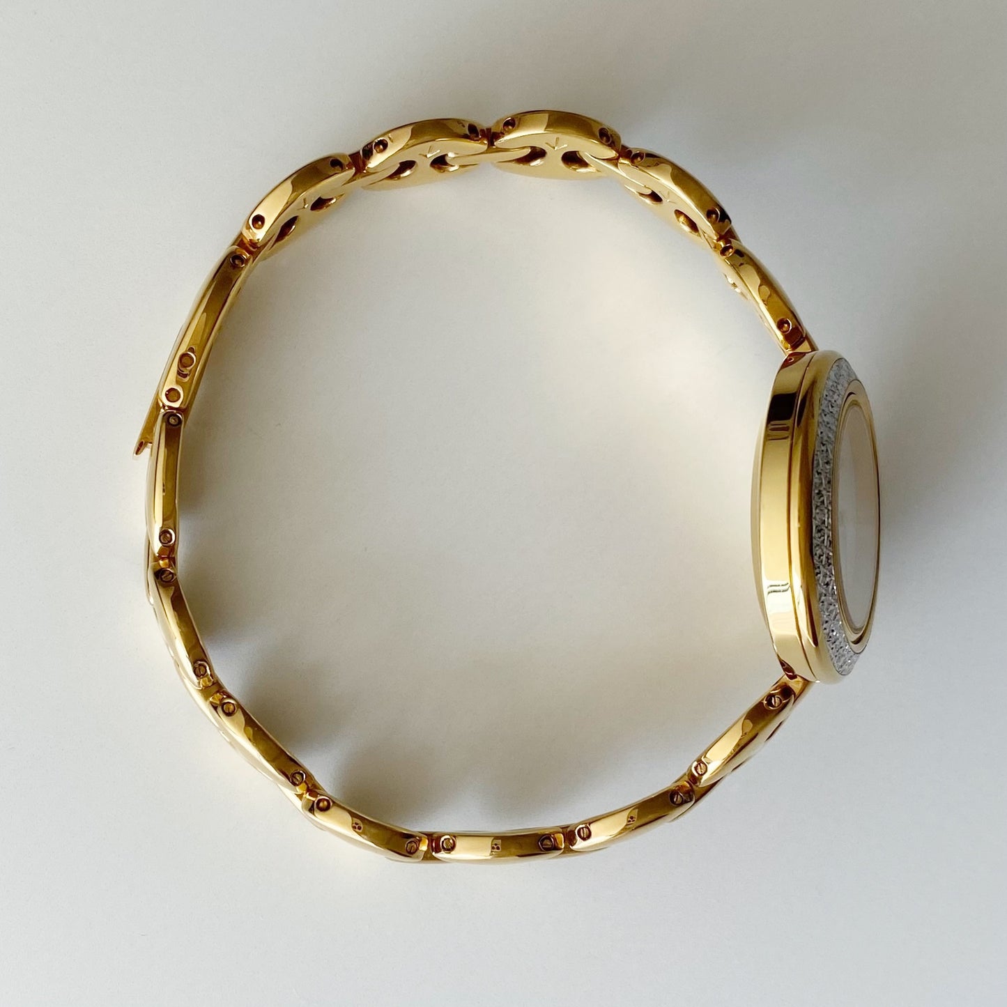 Gucci 1990s Interchangeable Bezel Gold Plated Watch with 6 bezels, case (167mm)