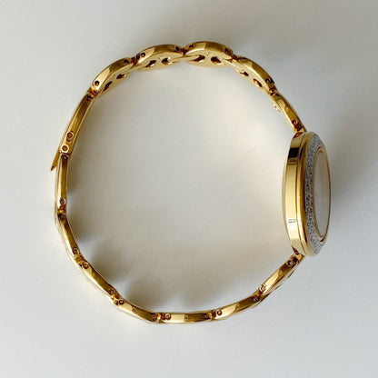 Gucci 1990s Interchangeable Bezel Gold Plated Watch with 6 bezels, case (167mm)