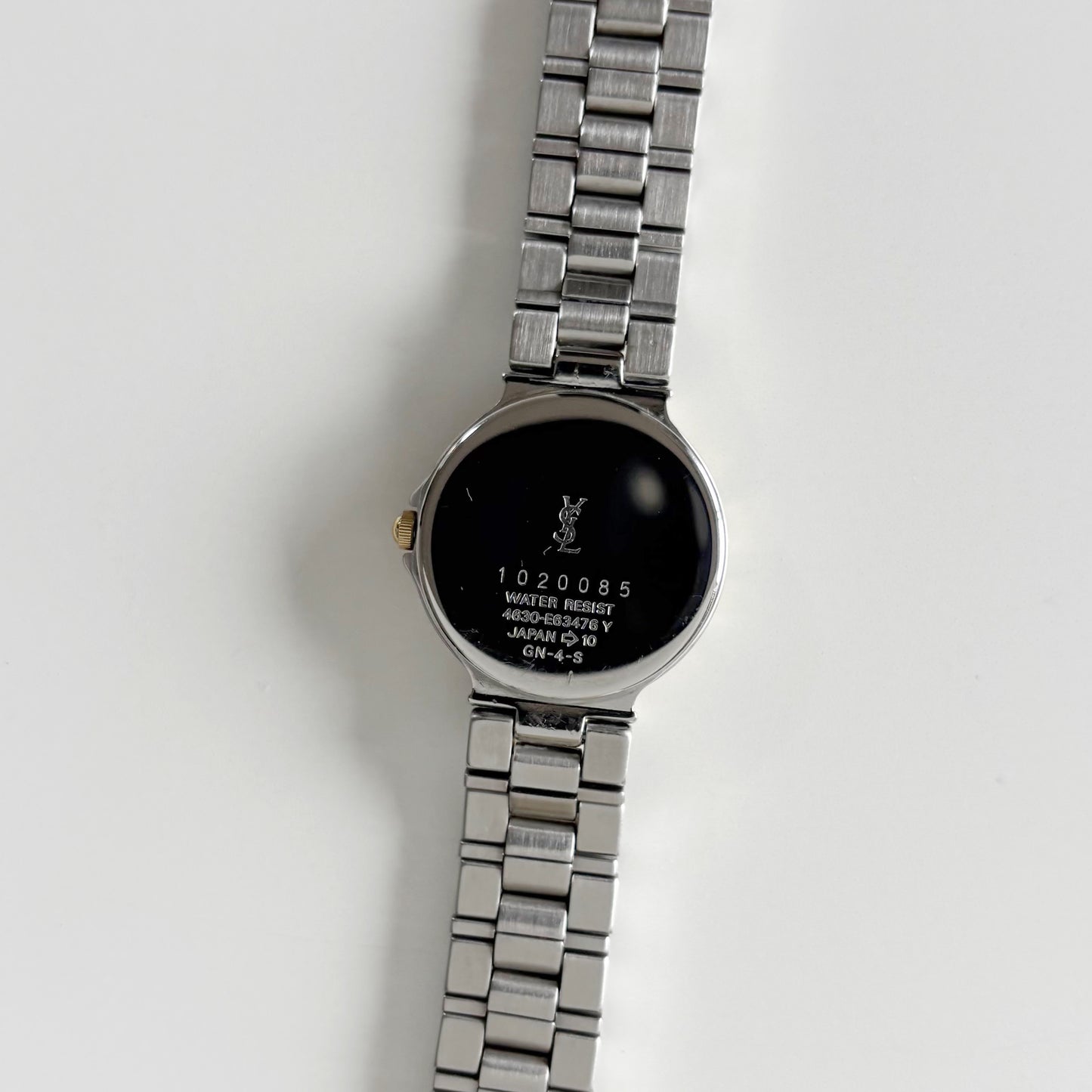 Yves Saint Laurent 1990s Round Dial Two Tone Watch