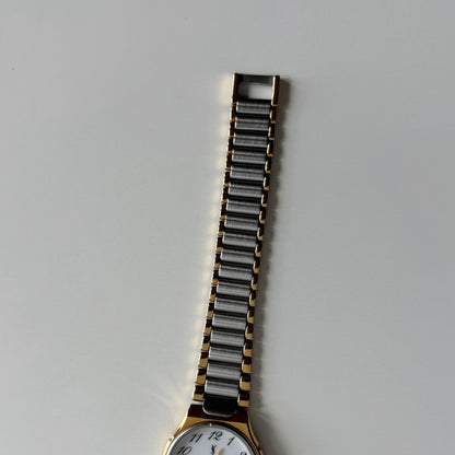 Yves Saint Laurent 1990s Round Dial Two Tone Watch
