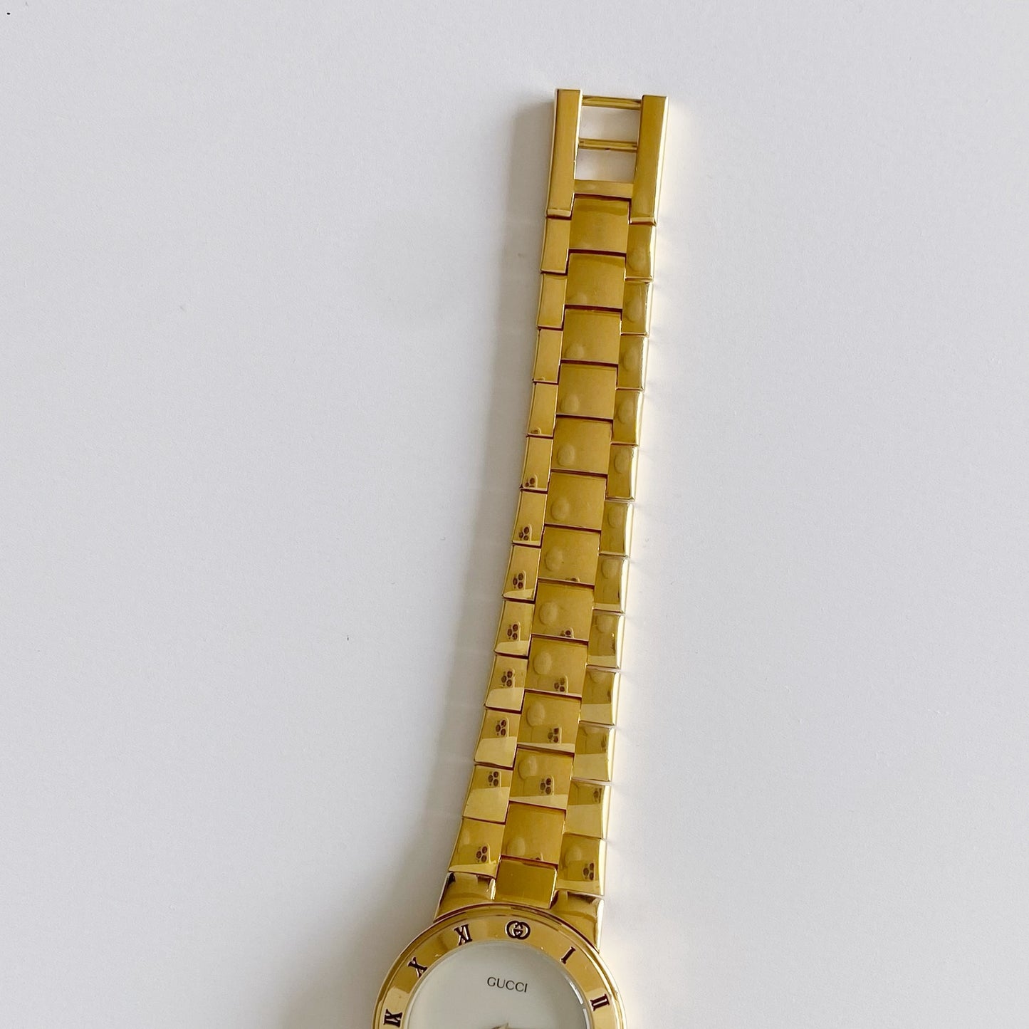 Gucci 1990s Gold Plated Round Watch