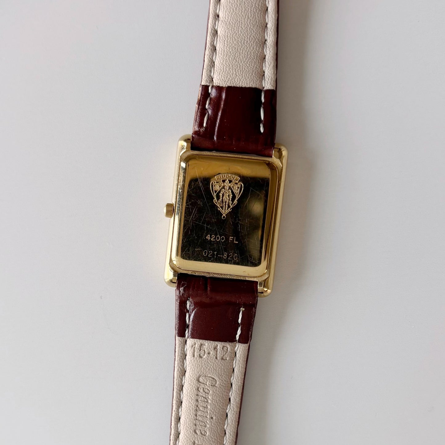 Gucci 1990s Tank Gold Plated Watch