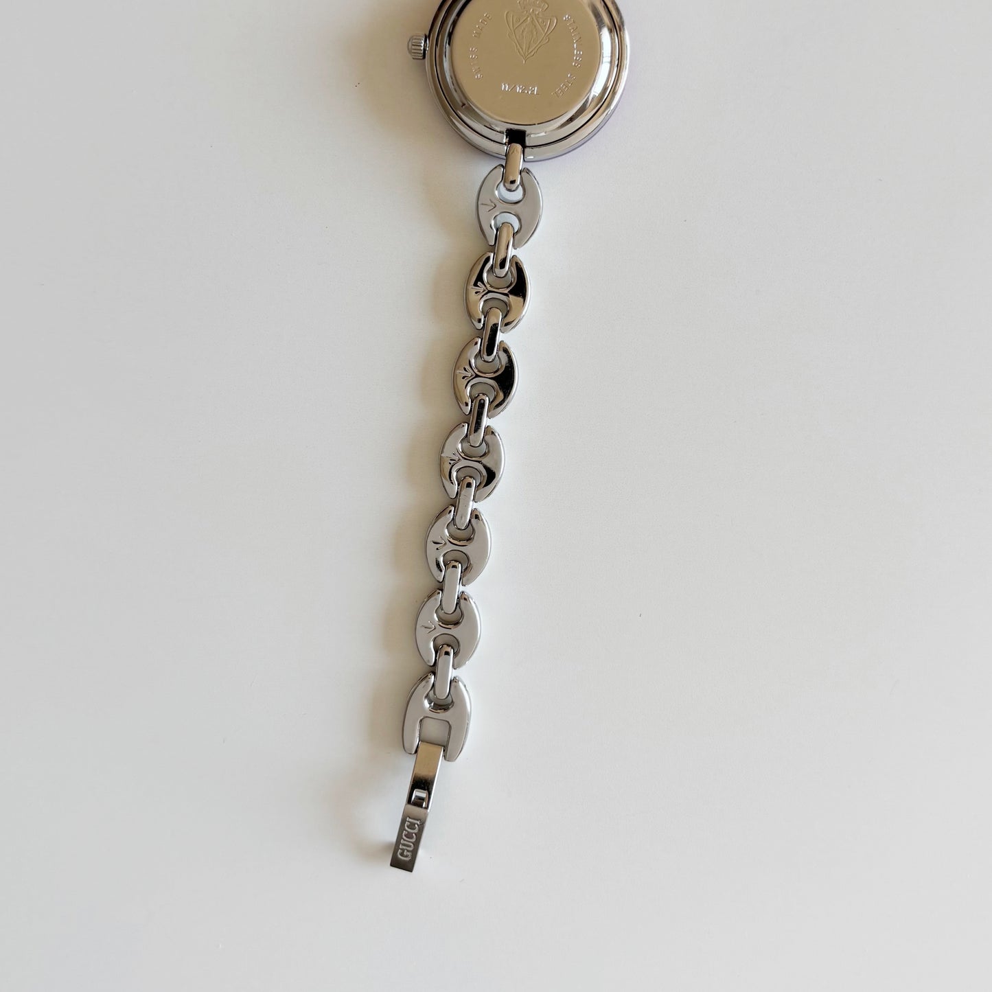 Gucci 1990s Interchangeable Bezel Stainless steel Watch with 6 bezels, case (165mm)