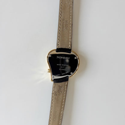 Yves Saint Laurent 1990s Heart Shaped Dial Gold Plated Watch
