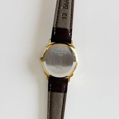 Dior 1990s Round Dial Date Two Tone Watch