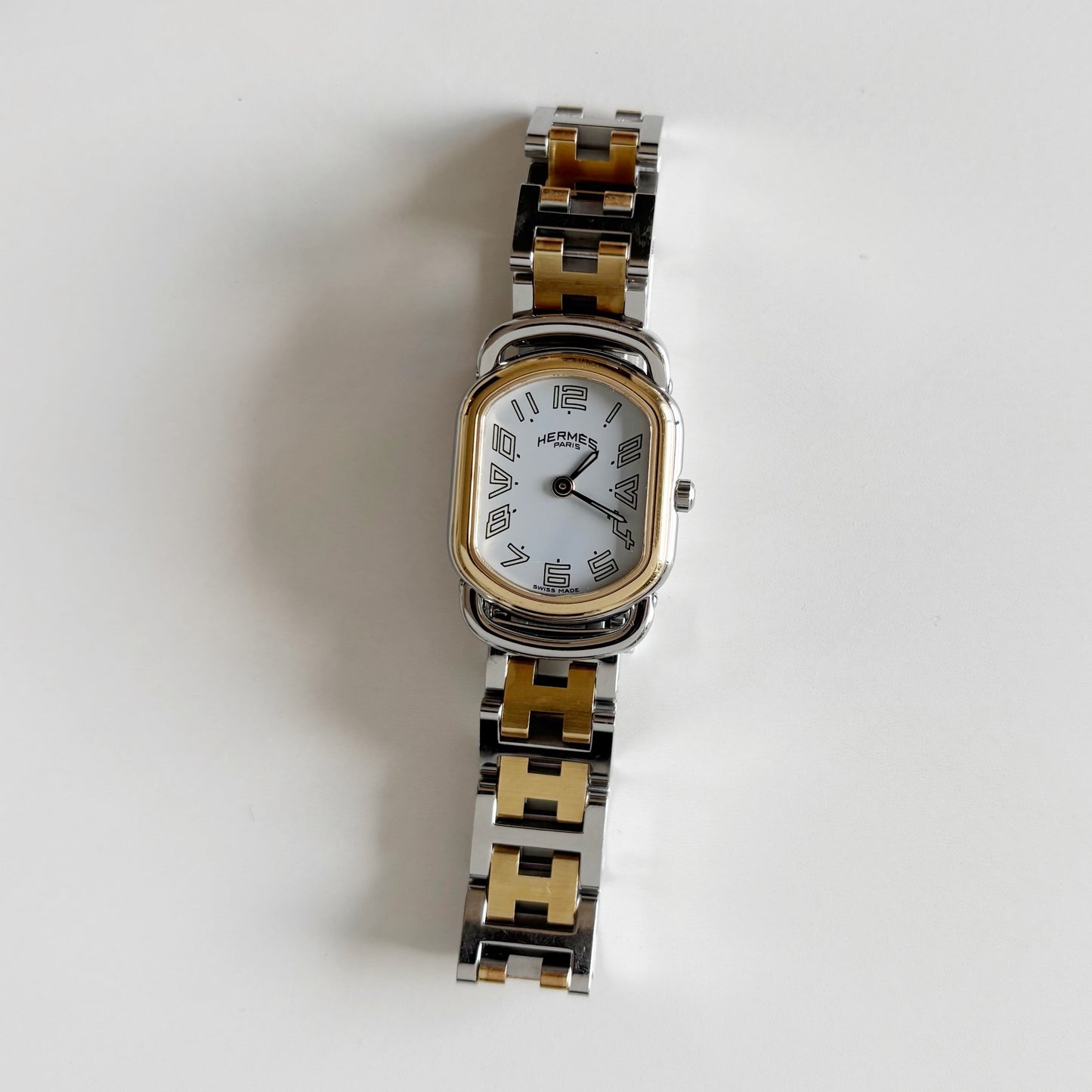 Hermes 1990s Rallye Two Tone Watch