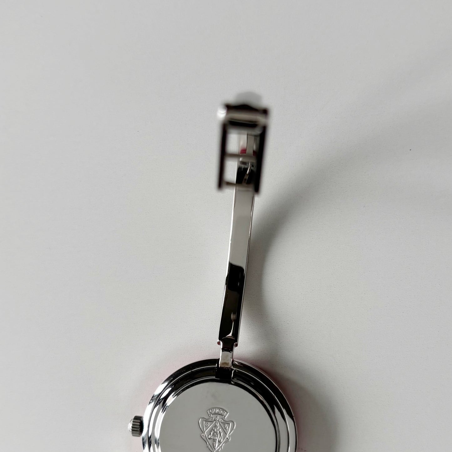 Gucci 1990s Interchangeable Bezel Stainless steel Bangle Watch with case, 12 bezels