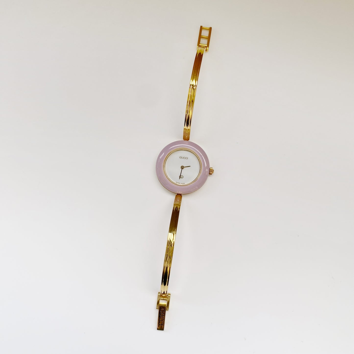 Gucci 1990s Interchangeable Bezel Gold Plated Watch with 12 bezels, case