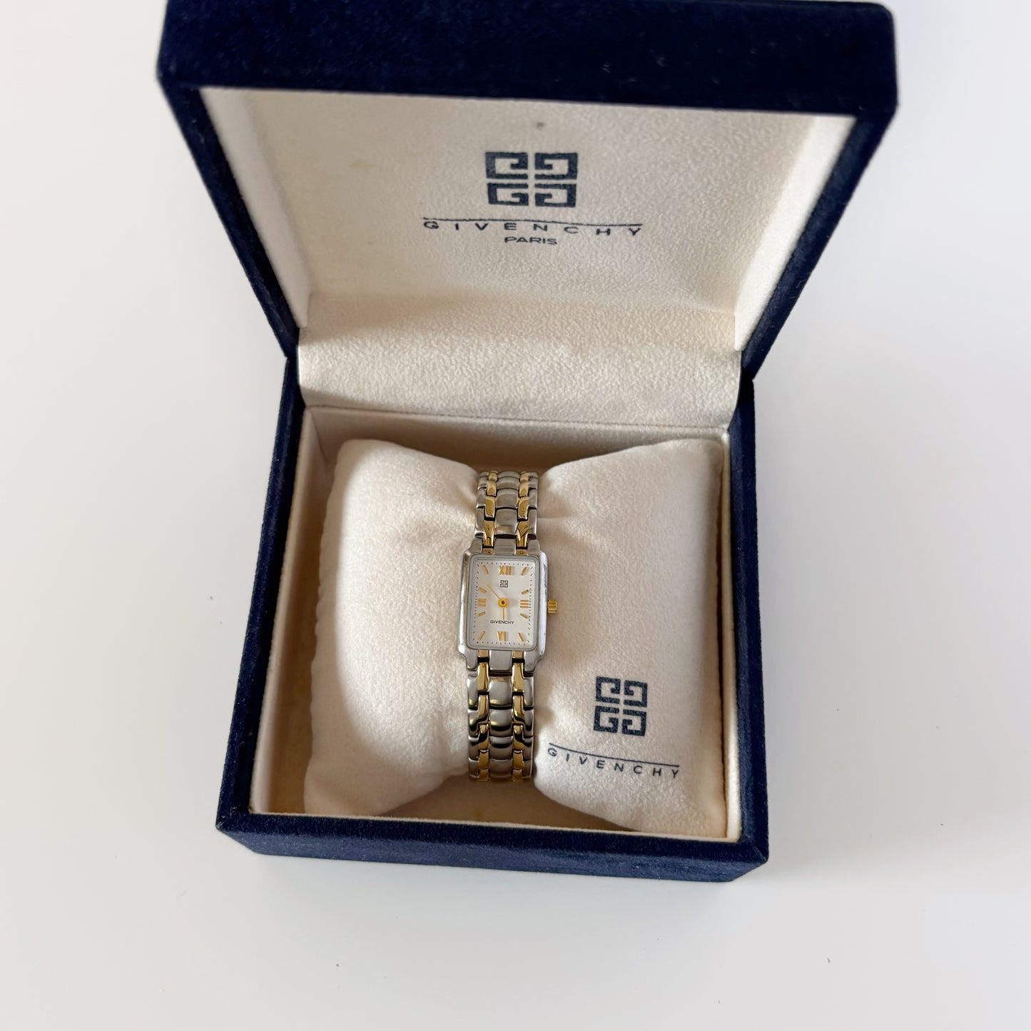 Givenchy 1990s Tank Two Tone Watch