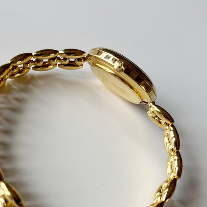 Gucci 1990s Interchangeable Bezel Gold Plated Rice Chain Watch with 6 bezels, case (172mm)