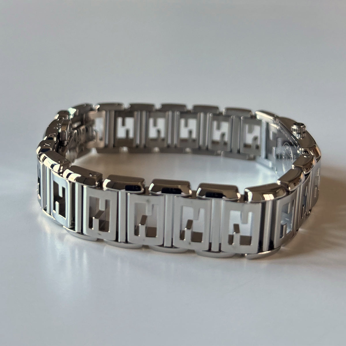 Fendi 1990s Tank Stainless Steel Watch