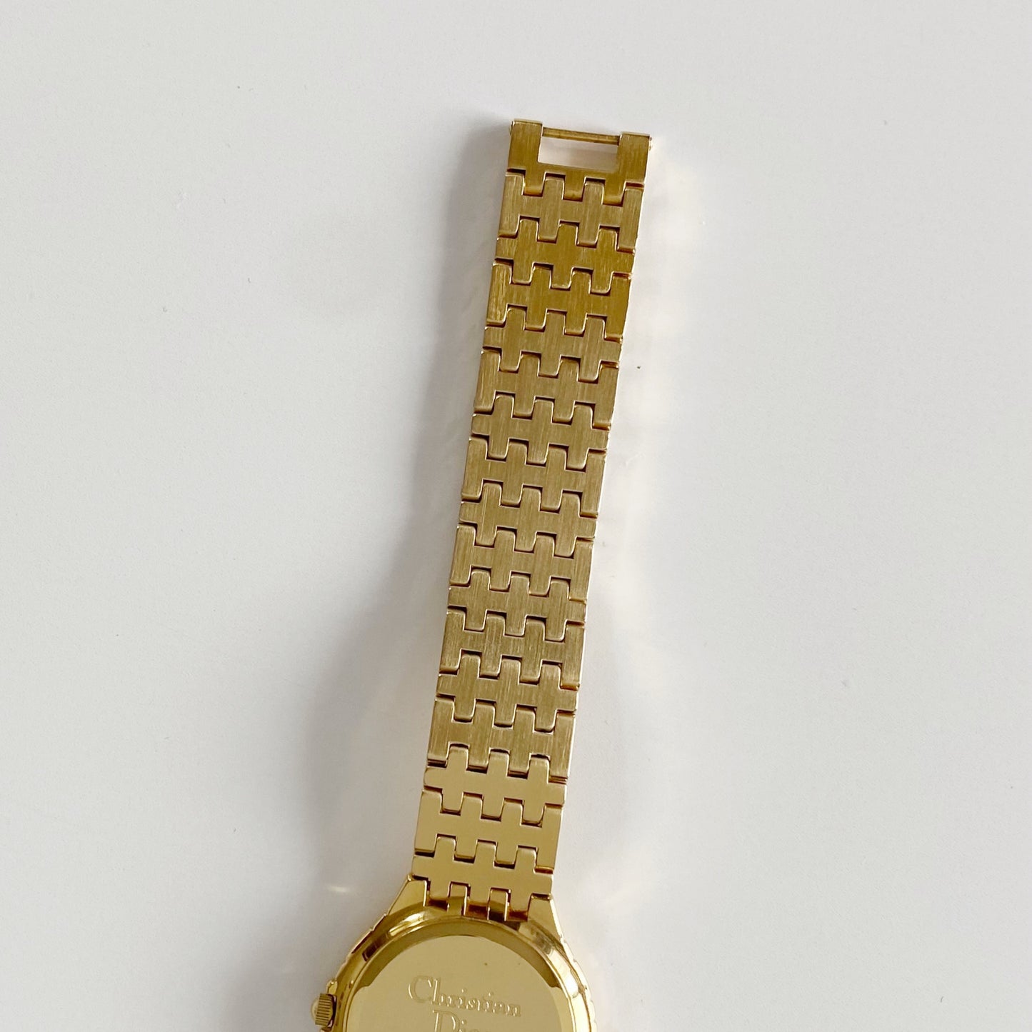Dior 1990s Date Round Dial Gold Plated Watch