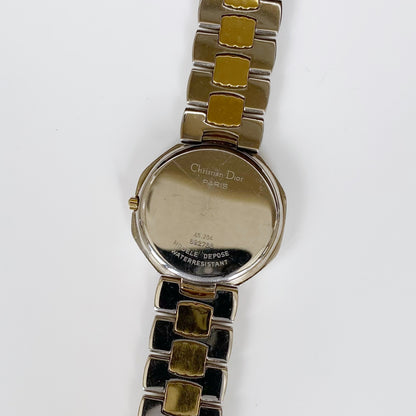 Dior 1990s Octagon Date Two Tone Watch