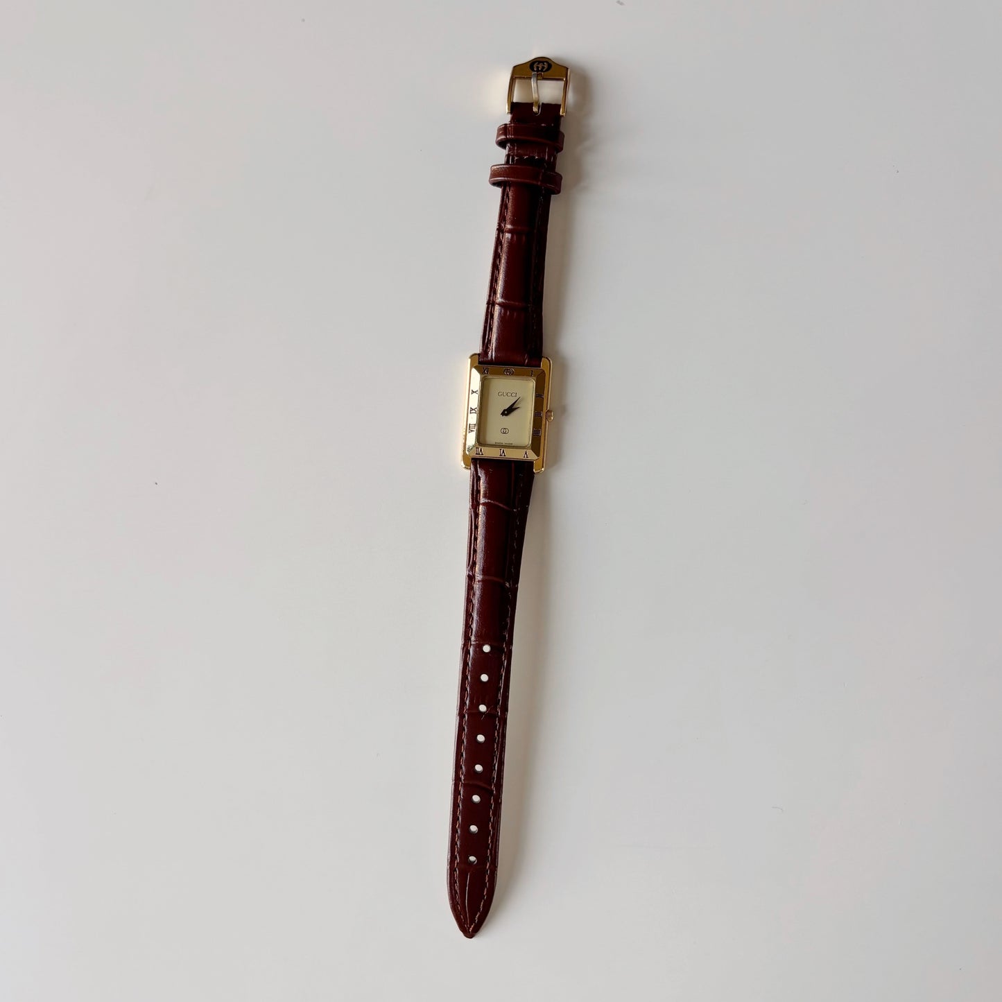 Gucci 1990s Tank Gold Plated Watch