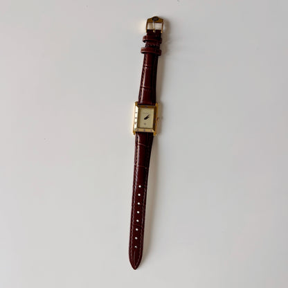Gucci 1990s Tank Gold Plated Watch