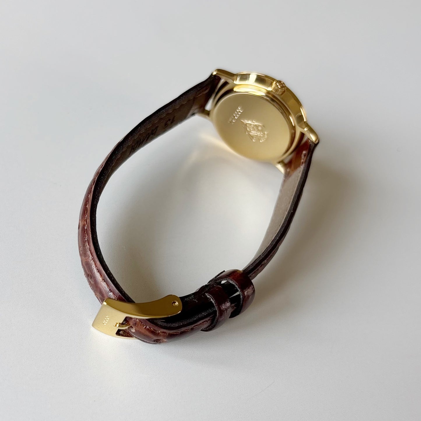 Gucci 1990s Sub second Round Dial Gold Plated Watch
