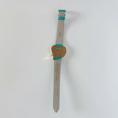 Yves Saint Laurent 1990s Hear Shaped Gold Plated Watch