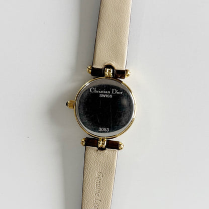 Dior 1990s Seashell Round Dial Gold Plated Watch