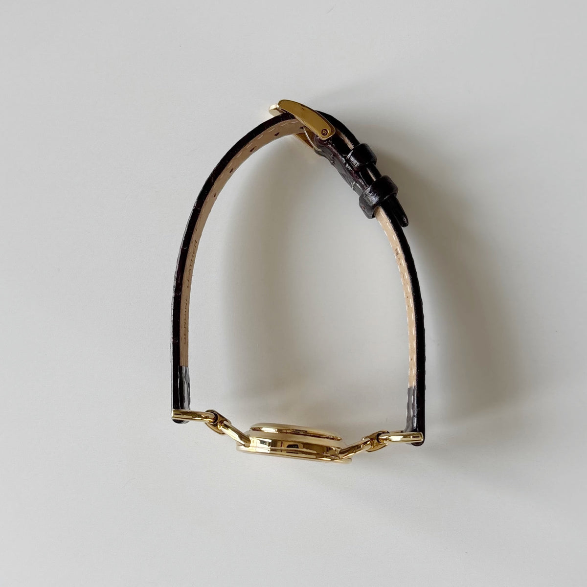 Gucci 1990s Gold Dial Horsebit Gold Plated Watch