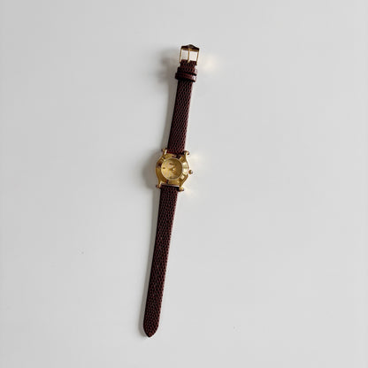 Gucci 1990s Gold Dial Gold Plated Watch