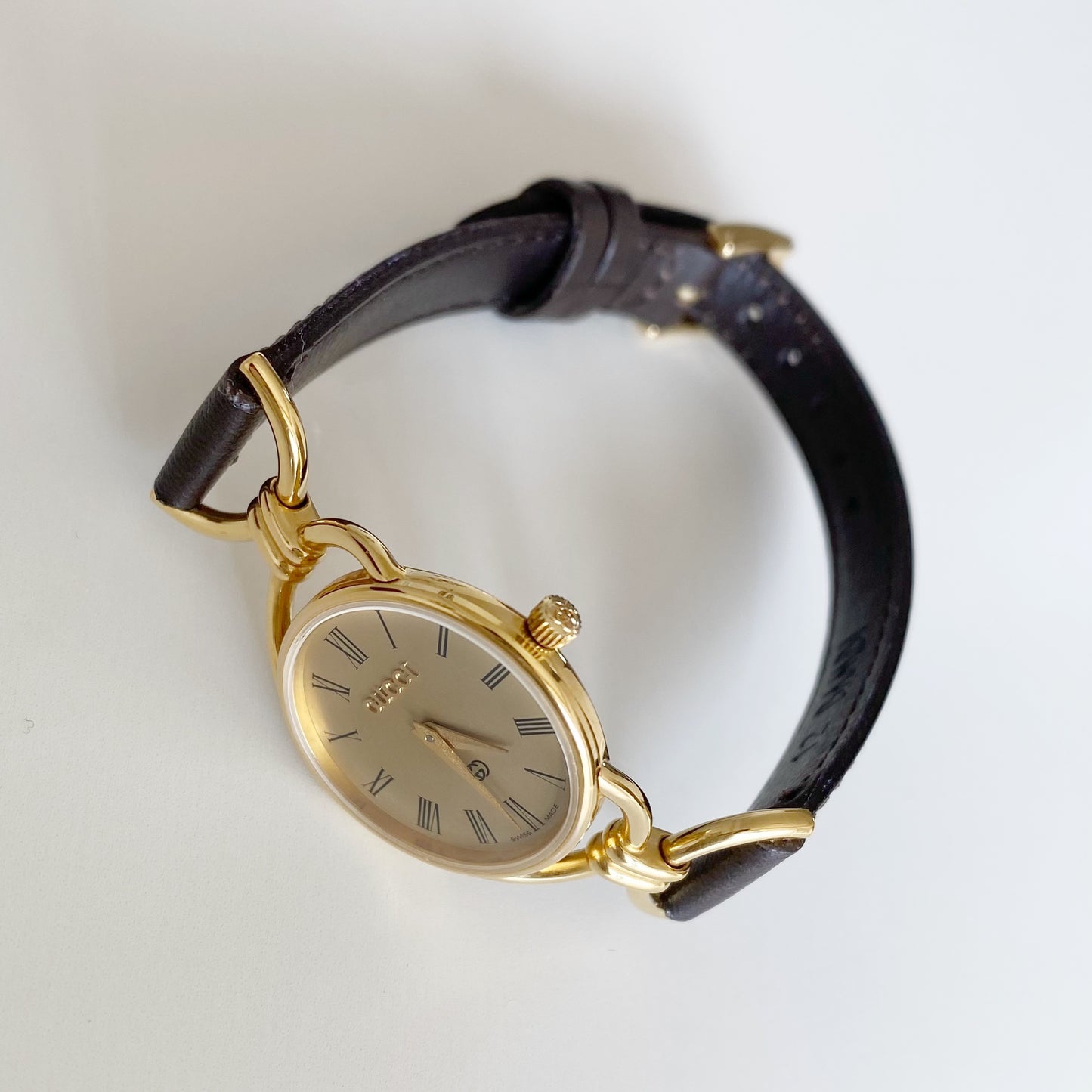 Gucci 1990s Gold Plated Horsebit Watch