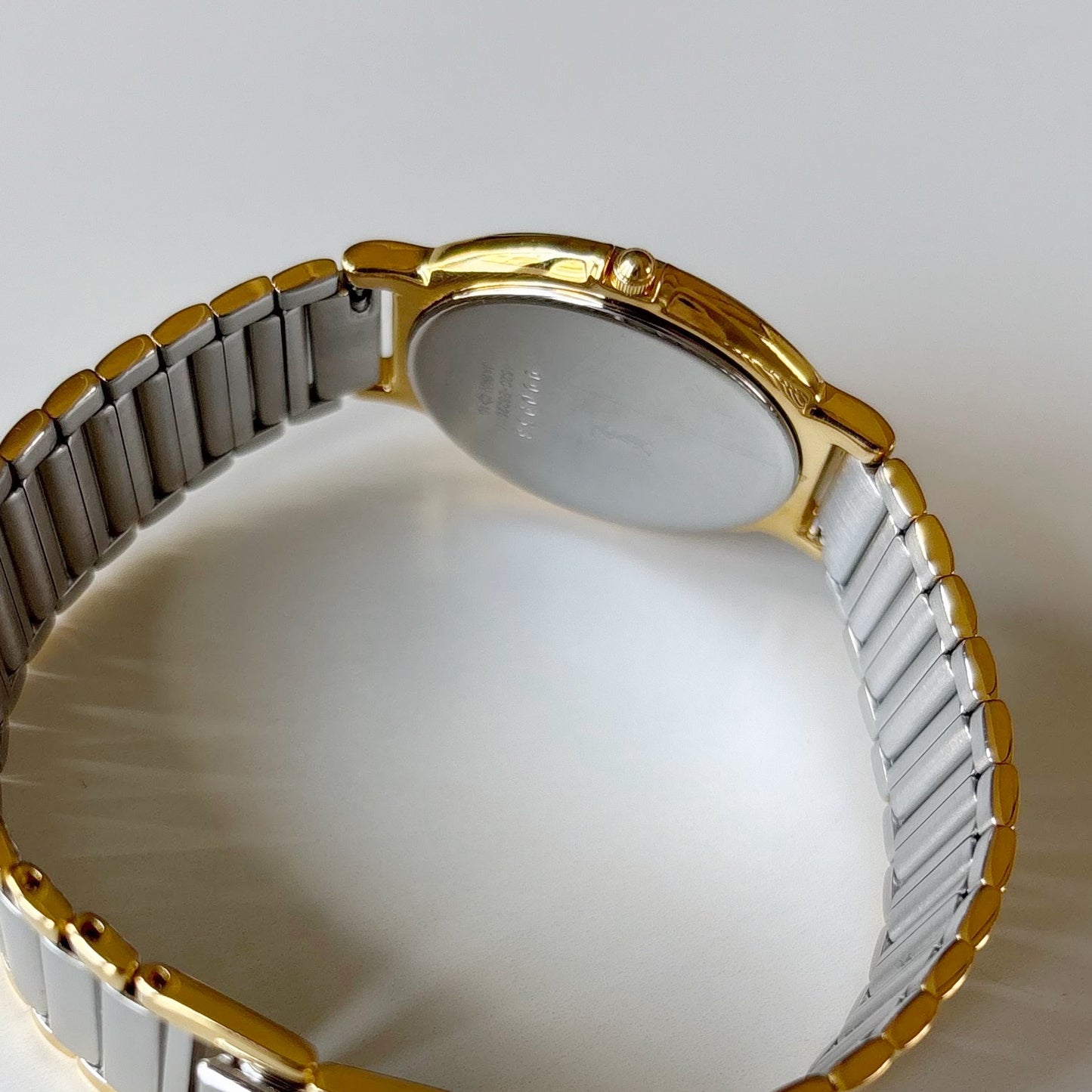 Yves Saint Laurent 1990s Round Dial Gold Plated Two Tone watch (Large)